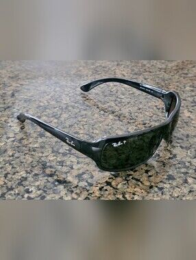 Ray-Ban sunglasses RB 4075 601/58 3N Glossy Black wrap POLARIZED Italy Made